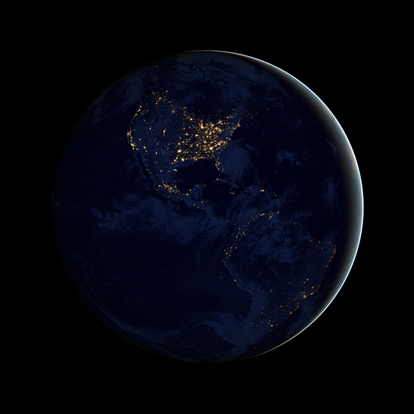 North America at night